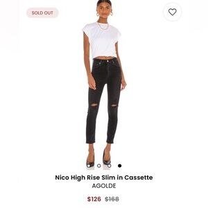 Agolde Nico High Rise Slim in Cassette (Size 26)